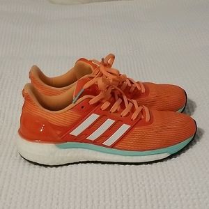 Orange Adidas Boost Shoes